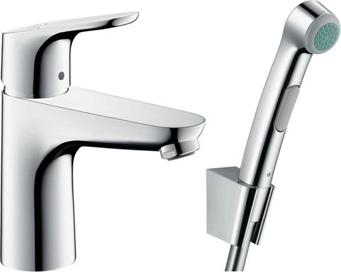 Смеситель для раковины Hansgrohe Focus 31927000 (с гигиеническим душем) (с донным клапаном)